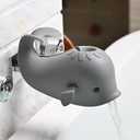 Faucet Cover Bathtub Baby Tub - Bath Spout Cover Baby Bathtub, Faucet Cover Baby Bathtub Silicone Whale for Kids, Toddler, Infant (Grey)