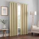 ECLIPSE Kendall Modern Blackout Thermal Rod Pocket Window Curtain for Bedroom or Living Room (1 Panel), 42 x 95, Cafe
