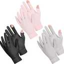 Bokon 2 Pairs Sun Protection UV Driving Gloves for Women Full Finger Touchscreen Non Slip Breathable Summer Outdoor Gloves
