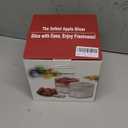 NEW Professional Apple Slicer and Corer 6.42in- Stainless Steel Apple Cutter with 16 Slices, Heavy Duty Design for Large Apples, Thin Slices, Compatible with Pears and Other Fruits（Red）