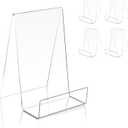 Clear Acrylic Book Stand with Ledge - Display Easel for Books, Pictures, Albums, Comic Books, CDs, Artworks, Tablets or Other Items (Large)