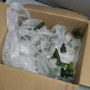 Mumufy 20 Pcs Glass Crystal Taper Candle Holders Clear Glass Candlestick Holder Fit 0.8 Inch Candles Crystal Decorative Candle Stand Centerpiece Table Wedding Dining Party(Green)