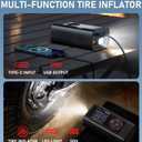 Tire Inflator Portable Air Compressor, Cordless Air Pump for Car Tires, 150PSI Portable Tire Inflator, LCD Dual Screen, Electric Pumps for Car Bike Motorcycle Balls