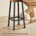 VASAGLE Bar Stools Set of 2, Counter Height Stools, Steel Frame, 25.2 Inch Tall, for Kitchen Dining, Easy Assembly, Industrial Design, Rustic Brown and Black ULBC32X