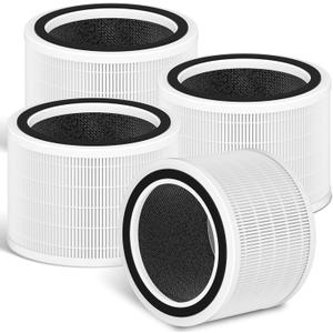 Improvedhand Core 200S Filter Replacement Compatible with Levoit Core 200S-P Air Purifier,True Great High-Efficiency Materials with Activated Carbon Filter,#Core 200S-RF,4 Pack