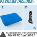 8x8FT Slant Leg Canopy Replacement Top, Wateproof Pop-Up Canopy Tent Replacement Cover with Ropes, Outdoor Easy Up Replacament Canopy for Garden Patio Camping (Royal Blue, 8 * 8FT)