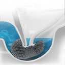 Modern Curved Toilet Brush with Wall Mount, White Handle with Gray Bristles, Long-Handled Design for Deep Cleaning, No-Stain Bathroom Cleaning Cleaning BrushSoft Fur Toilet BrushPlastic Material