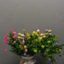 Riceshoot Easter Table Centerpieces Include 3 Easter Egg Floral Picks 5 Eucalyptus Stems Plants with Vase Artificial Easter Egg Flower Arrangement for Easter Spring Party Office Home Decoration