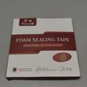 Yotache White Foam Insulation Tape 1/2" x1/2", Rubber Weather Stripping Seal, Total 13 Feet Long (2 X 6.5 Ft Each)
