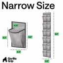 GORILLA GRIP Over the Door Shoe Organizer, 12 Large Breathable Mesh Pockets, Space Saving Hanging Storage Holder, 2 Hook Closet Rack Hanger, Hangs on Closets for Shoes, Accessories, 64H x 9.5W Grey