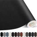 Kangshoon Leather Repair Patches, 17X79 Inch Self-Adhesive Leather Repair Tape, Stretch Vinyl Repair Kit for Couch Furniture Sofas Car Seats (Black, 17X79 Inch)