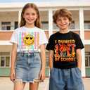 Boys Girls 100 Days of School Shirt Kids Happy 100th Day of School T-Shirts Toddler Graphic Tee Tops 2026 (3T-10T) (White)