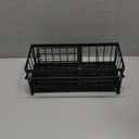 Cisily Sponge Holder for Kitchen Sink, Sink Caddy Organizer with High Brush Holder, Kitchen Countertop Organizers and Storage Essentials, Rustproof 304 Stainless Steel (Black with Towel Rack, 9.25)