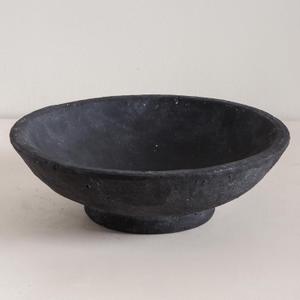 Ceramic Large Decorative Bowl, 11.4 Rustic Decorative Bowls Key Bowl for Entryway Table Decor, Organic Modern Home Decor Bowl for Dining Table Centerpiece, Living Room, Bedroom (Black)