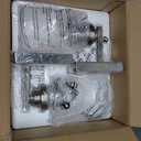 Set of 2 Wall Sconces for Bathroom, Brushed Nickel Vanity Light Fixtures, Modern Wall Mount Lighting Lanterns, Farmhouse Wall Lamps with Clear Glass Shade for Bedroom Living Room Mirror Hallway Porch