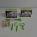2 Sets Bug Catcher Kit Outdoor Toy Gift for Kids Outdoor Explorer Kit Kids Bug Catching Kit Insect Bug Habitat with Magnifying Glass, Tweezers, Bug Catcher and Net for Science Exploration