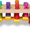 Melissa & Doug Deluxe Pounding Bench Wooden Preschool Learning Toy with Mallet (10.0 x 5.0 x 4.2)