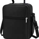 Lunch Box for Men - Reusable Lunch Bag Men Adult Women- Insulated Small LunchBox (Black with Strap)