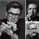 Johnny Depp Round Glasses for Women Men Vintage Circle Thick Frame Eyeglasses Non Prescription Glasses Clear lens Eyewear