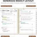 2026 Planner, Weekly and Monthly Calender Planner, Jan 2026 to Dec 2026, Hardcover 2026 Calendar Book with Tabs & Inner Pocket, Office Home School Supplies for Women & Men - A4 (8.5" x 11"), Oat Brown