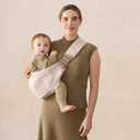 Ergobaby Upsie Sling Baby Carrier for Babies and Toddlers 6-48 Months (17-45 lbs) - 2-Position Ergonomic Baby Carrier with Front Storage Pocket, Hip-Healthy Positioning - Natural Beige