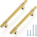 Ravinte Hardware 20 Pack 7.38 Inch Gold Cabinet Pulls Handles Kitchen Cabinet Hardware Dresser Cupboard Handles Drawer Pulls 5 Inch CC (5 Inch Hole Center, Brushed Brass)