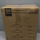 HOUSE DAY Blue Plastic Hangers 60 Pack, Clothes Hangers with Non Slip Hooks, Durable & Space Saving Coat Hanger, Light-Weight Clothing Hangers, Perfect Closet Organizer for Everyday Use