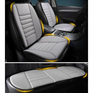 kingphenix 5-Piece Memory Foam Car Seat Cushion Set with Full Back Support Pillow, Comfort for Long Drives & Road Trips, Universal Automotive Comfort for Most Car, Van, Truck, SUV, Gray