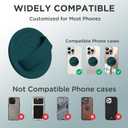 Upgraded Magnetic Phone Grip, Liquid Silicone Soft and Portable, Removable Finger Loop Ring Grip Holder for iPhone, Strong Magnetic Attraction, Compatible with MagSafe Phone Case, Dark Green