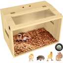 24" Hamster Cage, Top Opening Lockable Roof Door Gerbil Cage, Dwarf Hamster Cage with Hygrometer, Mice and Small Animal Habitat, Chewp