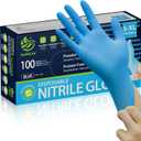 SWIFTLITE Nitrile Gloves, Food Safe Disposable Gloves Latex Free, Blue Rubber Gloves Powder Free for Cooking and Cleaning (Medium)
