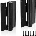 SKYSEN 1 Pair 5-3/4" Self Closing Gate Hinges, Aluminum Gate Hinges for Metal Gates for Pool Gate, Aluminum Gate, Metal Gate(al-h-1)