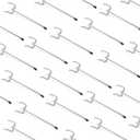 HUHOLE Pegboard Hooks 4 Inch 50PC, Ideal Garage Organization, Wall Storage Tool Organizer, Fit 1/4" 1/8" Peg Board with Plastic Tip (Silver, 4 Inch)