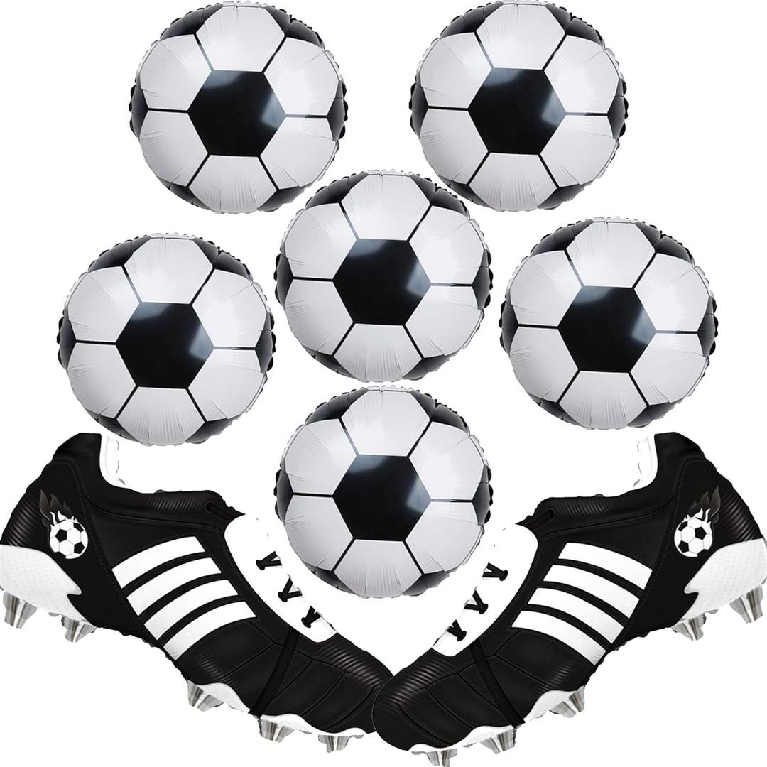 8pcs soccer shoes balloons