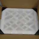 Cut-Out Design 16" Short Dog Gate for Small Dogs, Foldable Retractable Puppy Gate Indoor - Freestanding Lightweight Pet Barrier for Doorways, Stairs, Hallways (Extends to 35", White)