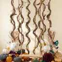 Suncalla 5 Pcs 35in Artificial Bendable Tree Branches for Decoration Fake Trunk Garland Twigs Leaves Cherry Blossom Grape Vines for Wall Hanging Front Door Reptile Habitat Decoration (Native)