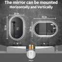 Oval LED Bathroom Mirror, 20"x 33" Frameless Lighted Mirror