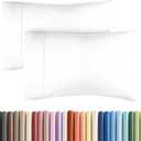 King Pillow Cases - 2 Pack - Super Soft Pillowcase Covers - Envelope Enclosure - Hotel Quality Pillow Protectors - Wrinkle Free, Shrink & Stain Resistant - Machine Washable - 20" x 40" (Antique White)