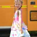 LQSZ Girls Dress Easter Cartoon Summer Vest Sleeveless Tutu Princess Casual Dresses for Kids 2-12 Years (Pink, S)