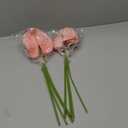Ling's Moment Artificial Anthurium Plants, 8pcs Shabby Blush Silk Filler Flower, Pink Faux Greenery Stems for DIY Wedding Bouquets Centerpieces Arrangements Bridal Shower Party Home Decorations (Shabby Blush)