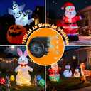 12V 1.2A Inflatable Replacement Motor for 5-9FT Halloween Christmas Inflatables Air Blower Fan with 5 LED Light 1.5A Adapter Outdoor Blow Up Fan Parts Inflatables (White Lights 5 LED, 12V 1.2A)