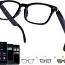 Ai Smart Glasses Bluetooth 5.4 with Translation for Men Women 160+Languages Color-Change Lens Chat GPT Assistant Free App Translator Glasses Meeting,Driver,Travel (CK03)