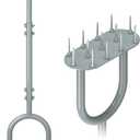 Lawn Aerator Spike Manual Yard Aerator with 13 Iron Spikes, Aerator Lawn Tool, Garden Tool for Aerating Soil