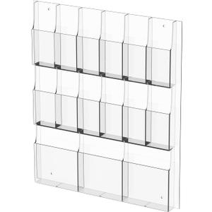 Acrylic Brochure Holder Wall Mount,3 Magazine Holders,Pamphlet Holder
