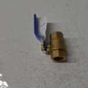 EZ-Fluid 3/4" NPT Female Threaded IPS Ball Valve Full Port Water Stop Shut Off,Heavy Duty LF Brass,Quarter Turn,Blue Handle (1-Pack)