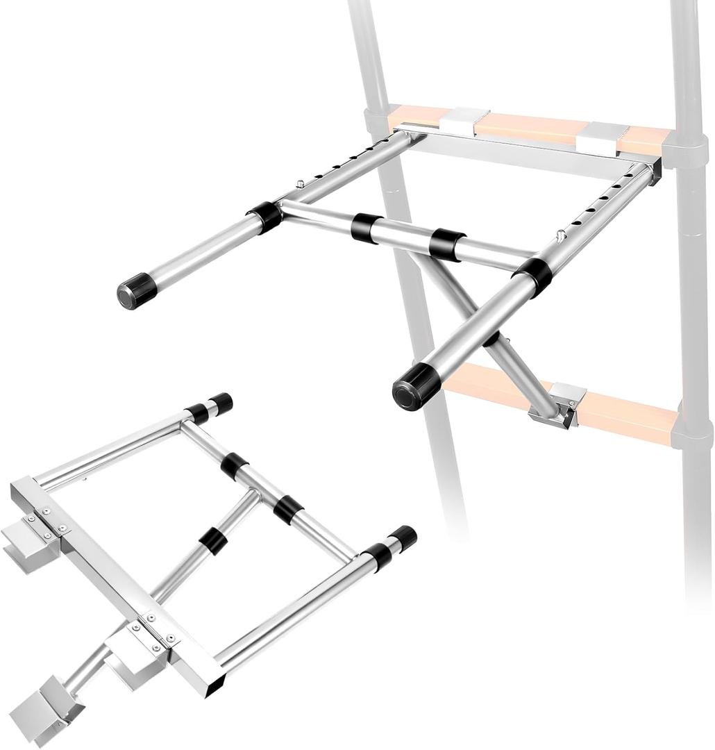 Ladder Stabilizer, Heavy Duty Adjustable with Triangular Support, Extendable Arms for Ultimate Stability, Multi-Purpose Use, Stainless Steel