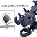 Universal Motorcycle Mount - Phone Mount for Bicycle with Handlebar U-Bolt Base & 10mm Angled Bolt Head Adapter Ball Base