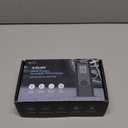 JUSUOX Tire Inflator Portable Air Compressor, Battery & 12V DC Dual Power Air Pump for Car Tires, 150PSI Cordless Bike Tire Pump with Digital Pressure Gauge, LED Light, for Motorcycle, Ball