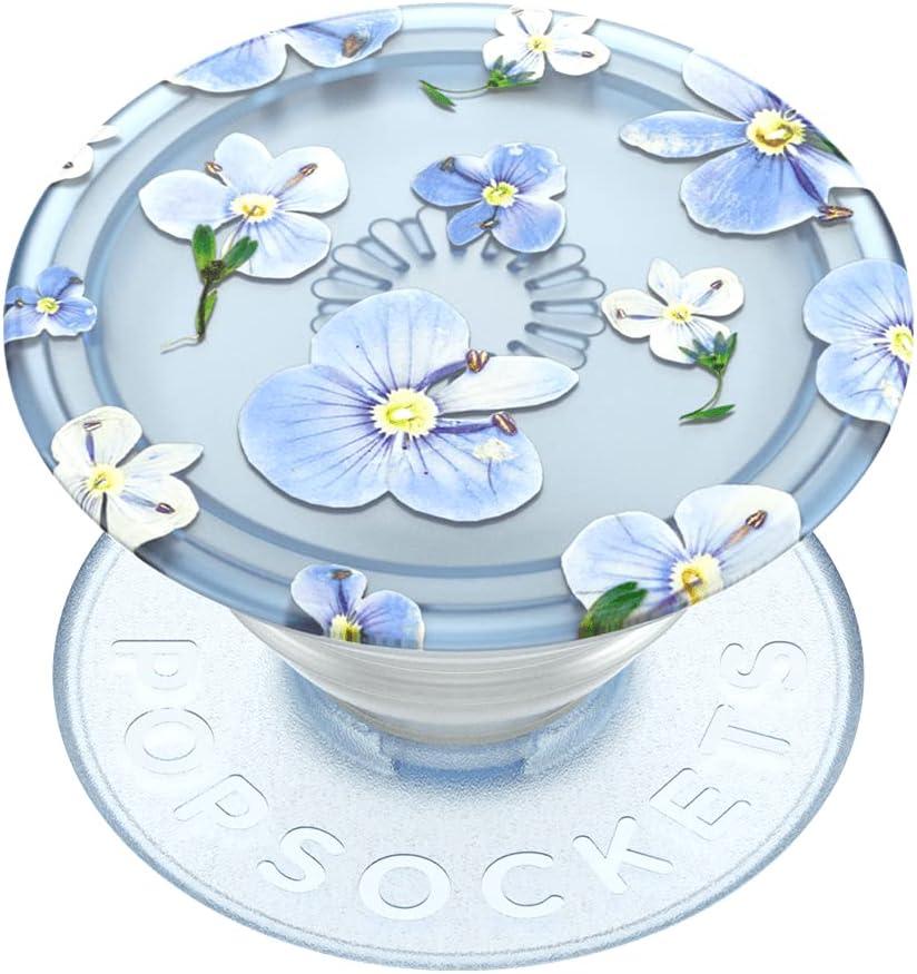 PopSockets Phone Grip with Expanding Kickstand, Adhesive Grip - Translucent Blue Fields (2 pack)