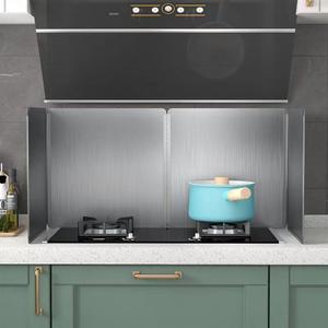 Grease Stove Splash Guard for Cooking | 2 Sided Kitchen Stove Splatter Guard Backsplash Back Splash Protector for Wall, Foldable Stainless Steel,15.7 X 15.7 X 15.7 Per Piece, 2 Pcs In Package